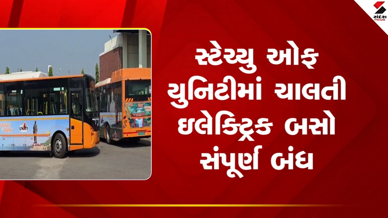 Statue Of Unityમાં ચાલતી ઇલેક્ટ્રિક બસો સંપૂર્ણ બંધ, ડ્રાઇવરો છેલ્લા છ દિવસથી હડતાલ પર છે, જુઓ Video 