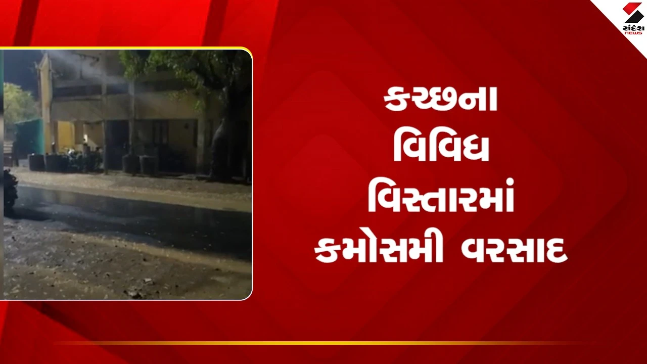Kutchના વિવિધ વિસ્તારમાં કમોસમી વરસાદ  થતા ખેડૂતોના પાકને નુકસાનની ભીતિ, જુઓ Video 