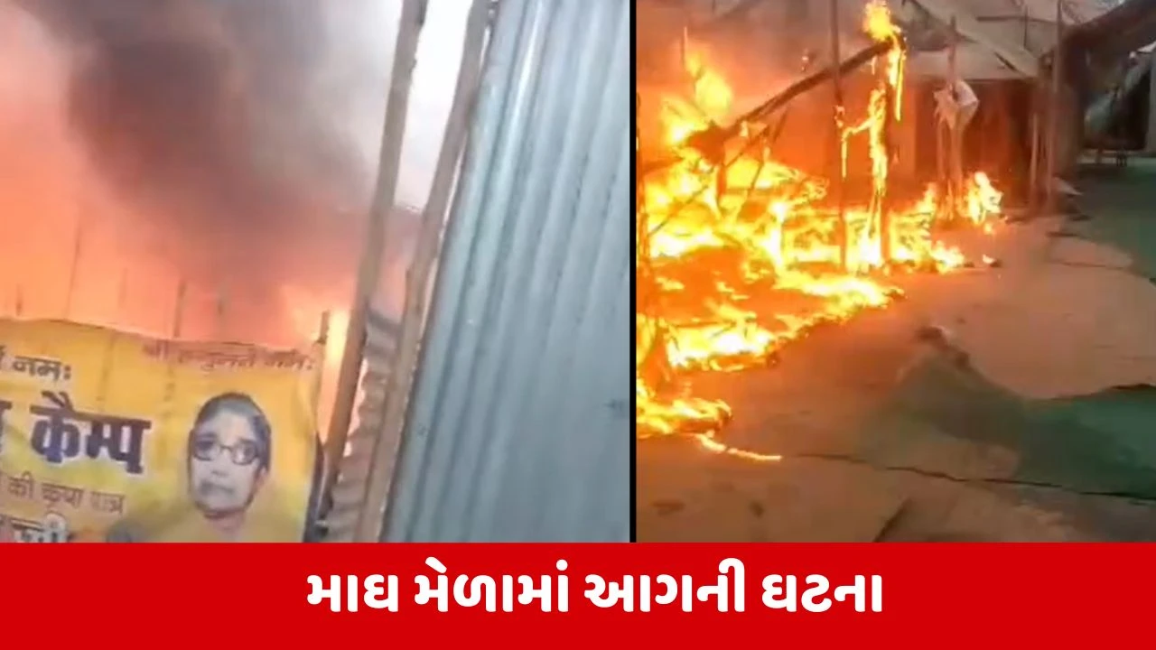 Prayagraj: માઘ મેળામાં આગ, એક કેમ્પ ખાખ. કારણ અજ્ઞાત, તપાસ ચાલુ.