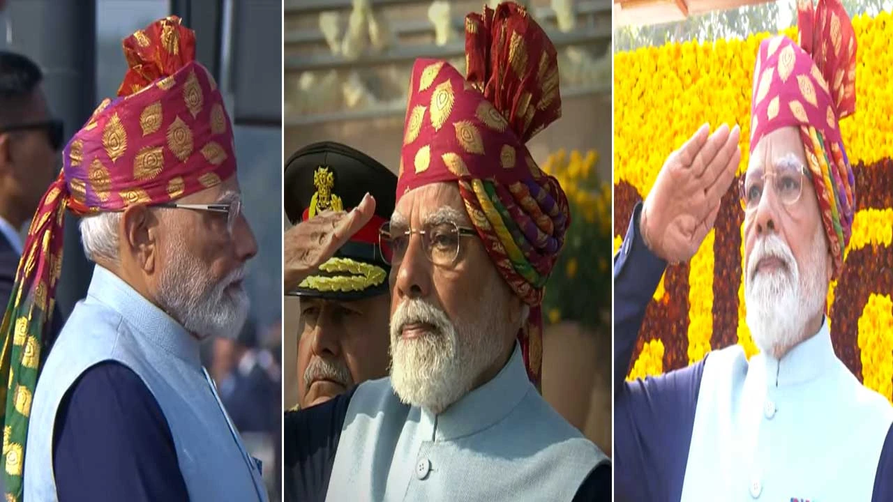 ૭૭માં પ્રજાસત્તાક પર્વ પર PM મોદીની આકર્ષક પાઘડી અને તસવીરો.