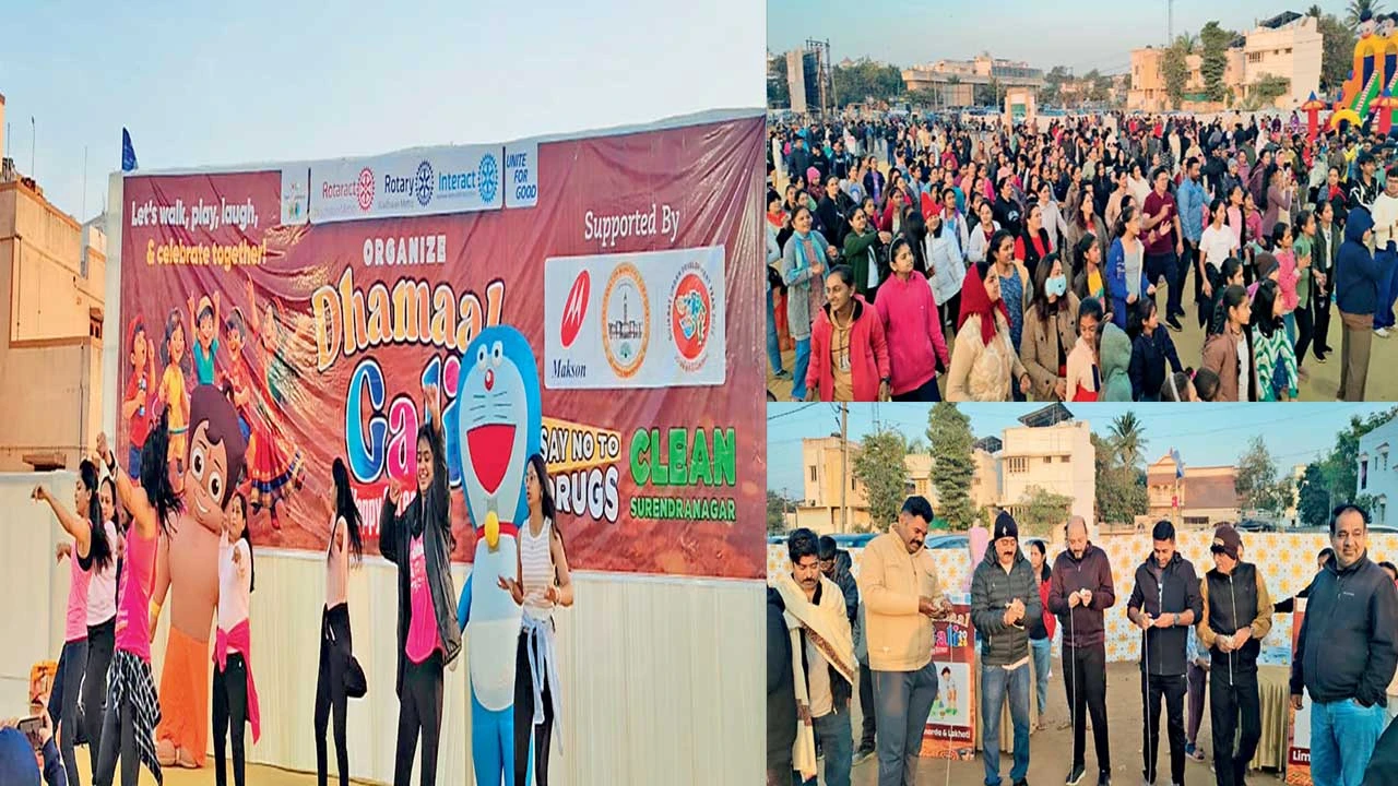 Surendranagar: હાડ થીજાવતી ઠંડીમાં શહેરીજનોની ધમાલગલીમાં મોજ 