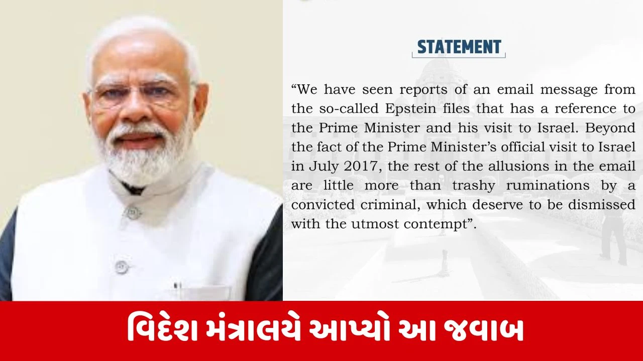 Epstein Files મામલે MEAની પ્રતિક્રિયા, કહ્યું 'તમામ માહિતી પાયાવિહોણી' 