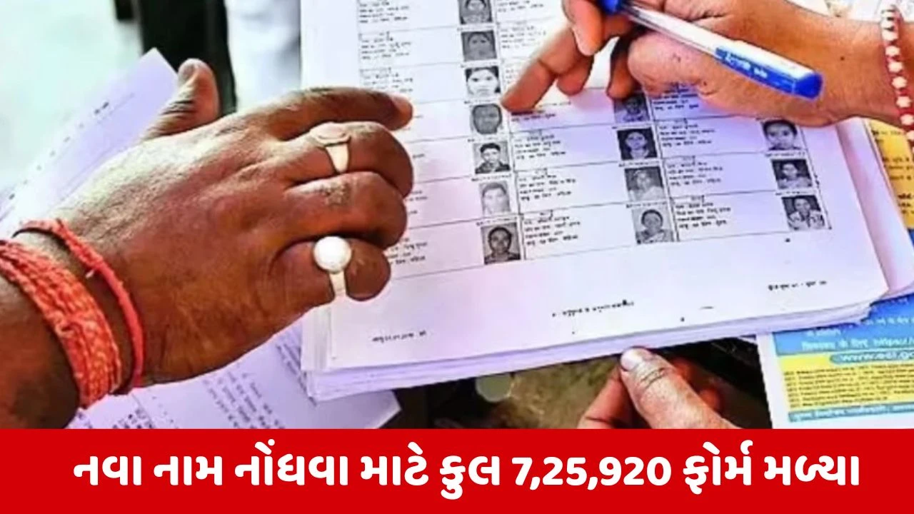 Gujarat : મતદાર યાદી સુધારણામાં વાંધા રજૂ કરવાની મુદત પૂર્ણ, કુલ 14,70,125 ફોર્મ મળ્યા 
