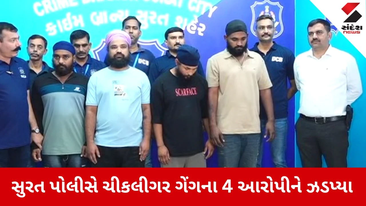 Surat News: આણંદથી આંતરરાજ્ય 'ચીકલીગર ગેંગ'ના 4 સાગરીતો ઝડપાયા, 14થી વધુ ચોરીના ગુનાનો ભેદ ઉકેલાયો 