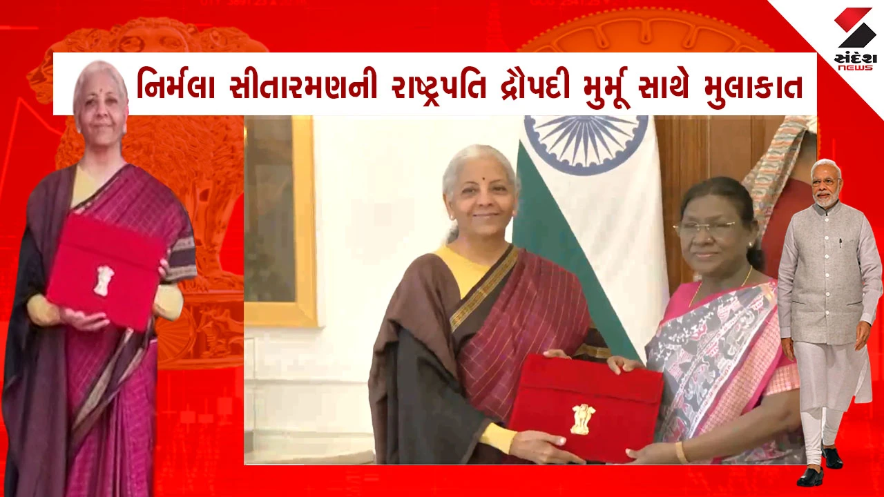 નાણાં મંત્રી નિર્મલા સીતારમણે બજેટ પહેલાં રાષ્ટ્રપતિ દ્રૌપદી મુર્મૂ સાથે મુલાકાત કરી.