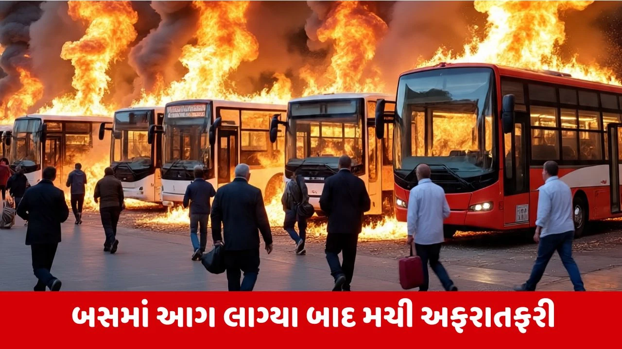 Jharkhand : રાંચીના ખાદગઢા બસ સ્ટેશનમાં પાર્ક કરેલી બસોમાં લાગી ભીષણ આગ, 6 બસ બળીને થઈ ખાખ 