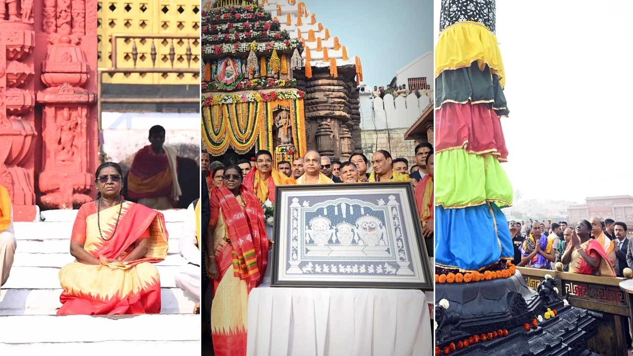 રાષ્ટ્રપતિ દ્રૌપદી મુર્મૂએ જગન્નાથ મંદિરના કર્યા દર્શન, જુઓ તસવીરો 