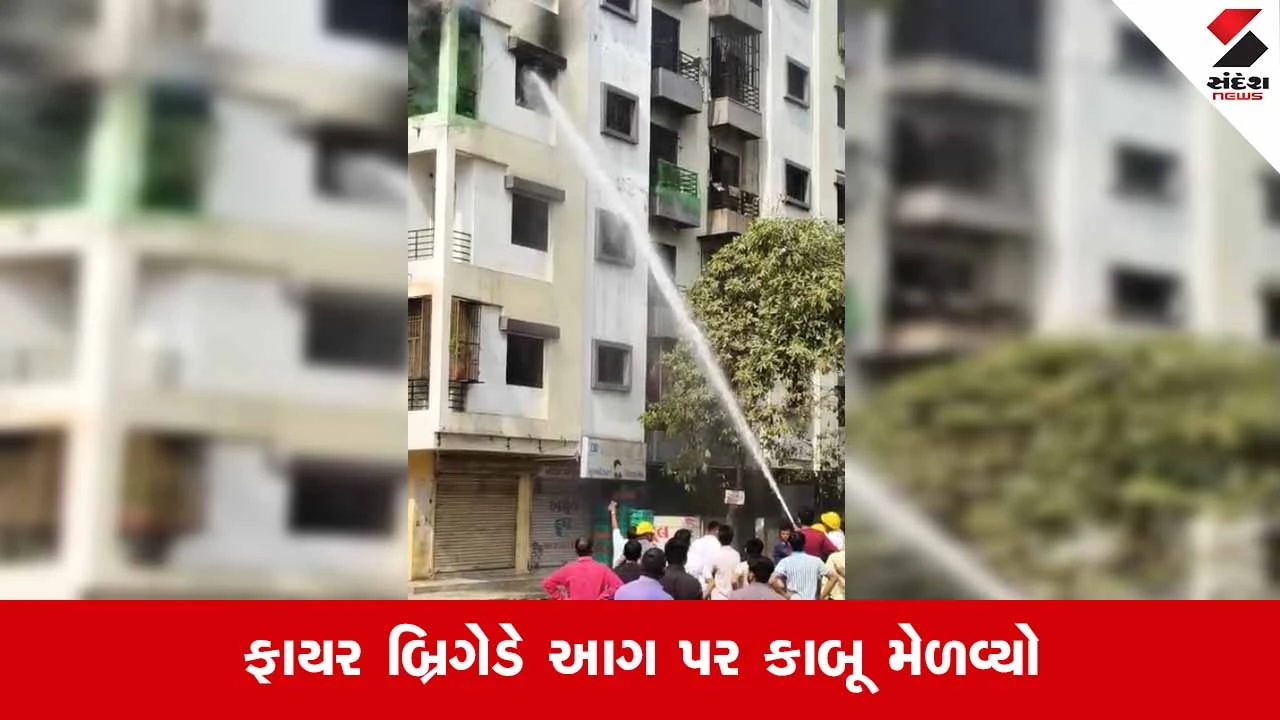 Vadodara News: બાપોદના રતનકુંજ ફ્લેટમાં એસીના શોર્ટ સર્કિટથી લાગી ભીષણ આગ 