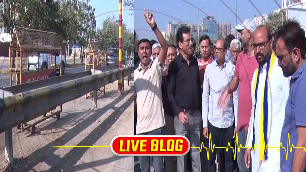Gujarat Latest News Live : SP રીંગ રોડ પર હોટલ હિલ્લોક પાસેનો કટ બંધ કરતા સ્થાનિકોમાં રોષ, રોડ ખોલવા માટે સ્થાનિકોએ સિગ્નેચર કેમ્પેઇન ચલાવ્યું 