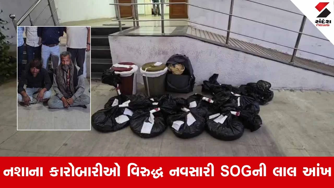 Navsari SOGનો સપાટો: ઓરિસ્સાથી ગુજરાતમાં ઘૂસાડવામાં આવતો લાખોનો ગાંજો ઝડપાયો 