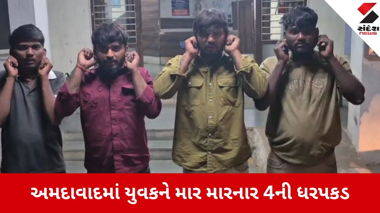 અમદાવાદ: રિક્ષામાં યુવકને માર મારતા, વીડિયો વાયરલ થતા નરોડા પોલીસે 4 આરોપીઓને પકડ્યા.",