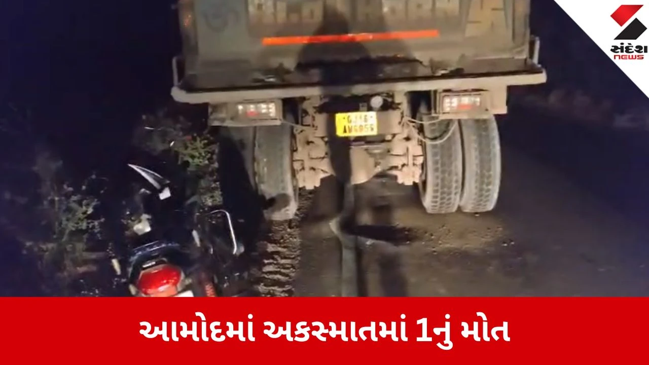 Bharuch: આમોદના કેરવાડા-બુવા રોડ પર અકસ્માત, ડમ્પરની ટક્કરે બાઈક સવાર વૃદ્ધનું ઘટનાસ્થળે જ કમકમાટીભર્યું મોત