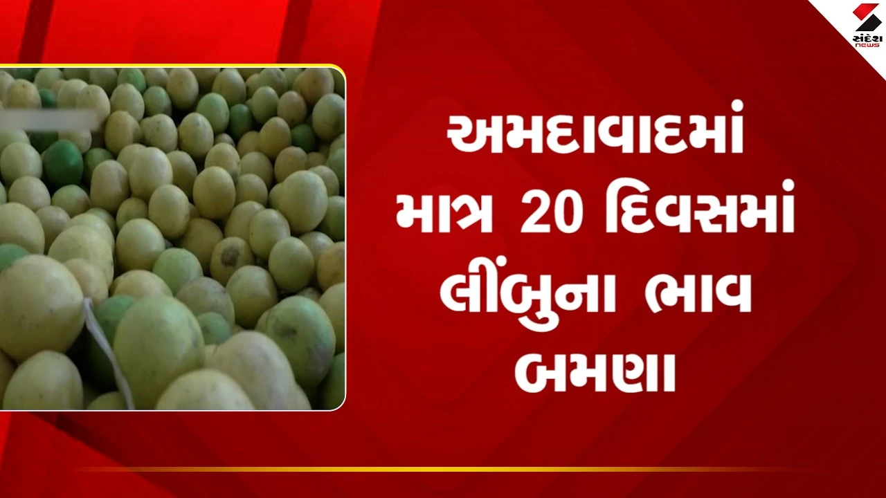 અમદાવાદમાં 20 દિવસમાં લીંબુના ભાવ બમણા થતા ગૃહિણીઓનું બજેટ ખોરવાયું