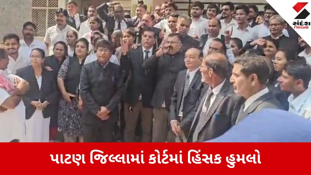 Patan: જિલ્લા કોર્ટમાં વકીલો પર ધારિયા વડે ખૂની હુમલાનો પ્રયાસ, સુરક્ષામાં મોટી ચૂક સામે આવતા વકીલો હડતાલ પર 