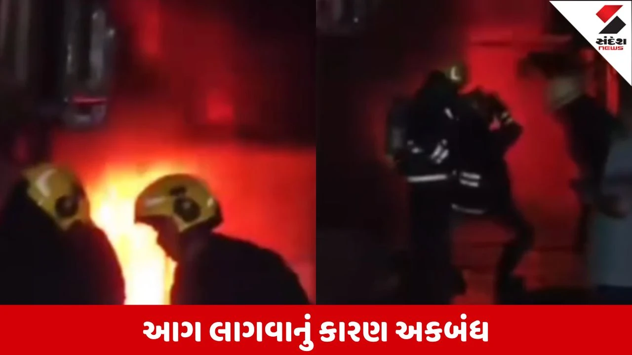 Surat : ન્યુ બોમ્બે માર્કટના પાછળના ભાગે મોડી રાતે આગ, ફાયર વિભાગે આગને કાબૂમાં લીધી 