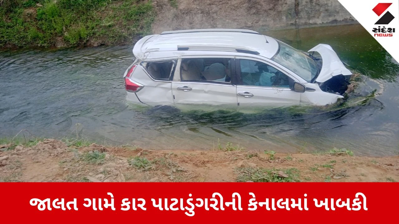 Dahod News: જાલત ગામે આર્ટિગા કાર કેનાલમાં ખાબકી, 4 બાળકો સહિત 5નો આબાદ બચાવ 