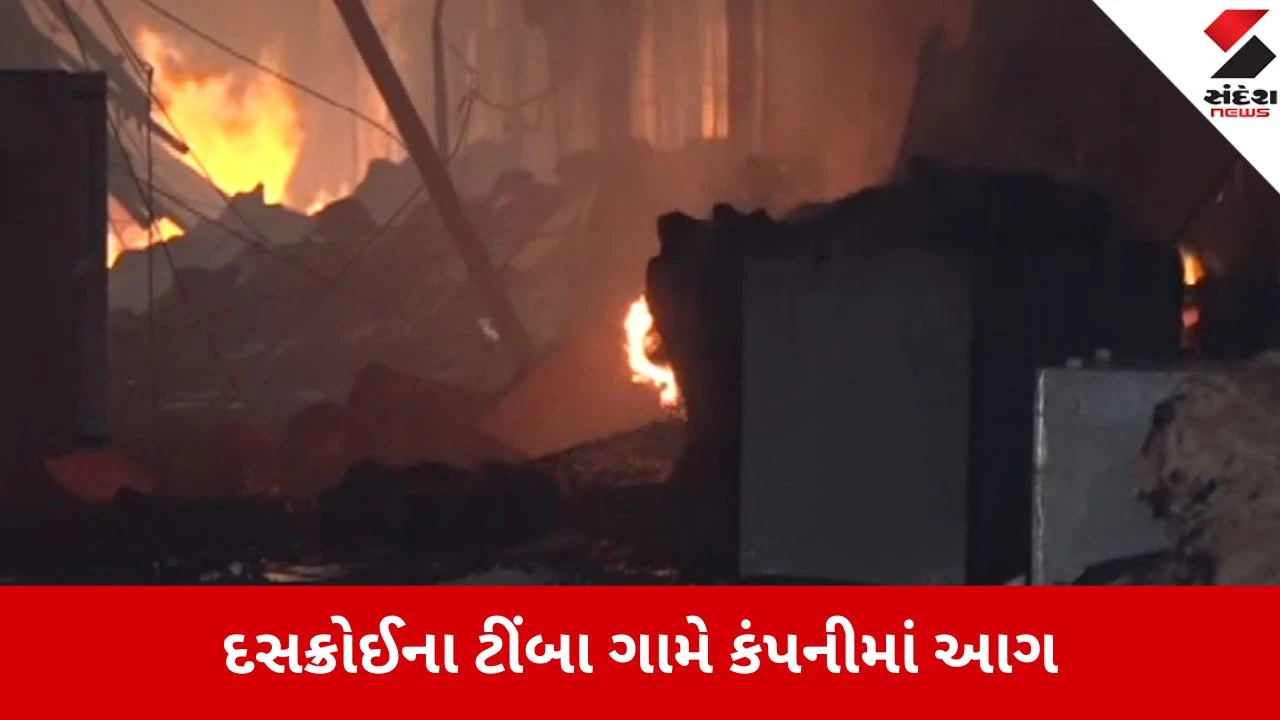 Ahmedabad: દસક્રોઈના ટીંબા પાસે પ્લાસ્ટિકના ગોડાઉનમાં ભીષણ આગ, 15 ફાયર ફાઈટરોની મદદથી આગ બુઝાવવાની કામગીરી ચાલુ 