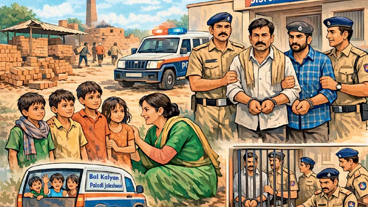 Patan: ડીંડરોલમાં ઇંટના ભઠ્ઠા પરથી 4 બાળ મજુરો મુક્ત કરાવ્યા 
