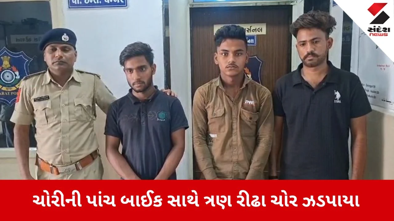 Bharuch News: અંકલેશ્વર GIDC પોલીસને મળી મોટી સફળતા, 5 બાઈક સાથે ગેરેજ સંચાલક સહિત ત્રણ રીઢા ચોર ઝડપાયા