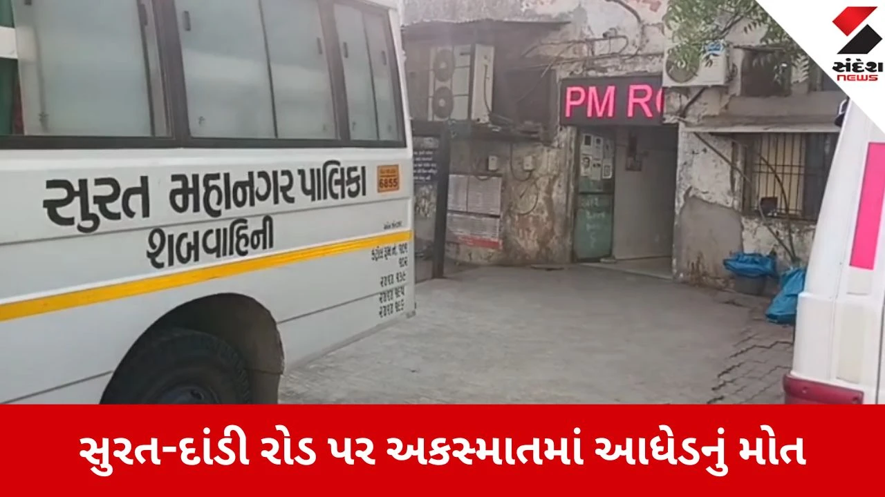 Surat: દાંડી રોડ પર ખાનગી સ્કૂલ પાસે બેરીકેટ સાથે અથડાતા બાઇક સવાર આધેડનું મોત 