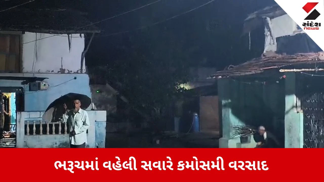 ભરૂચમાં વહેલી સવારે કમોસમી વરસાદથી ખેડૂતોની ચિંતા વધી