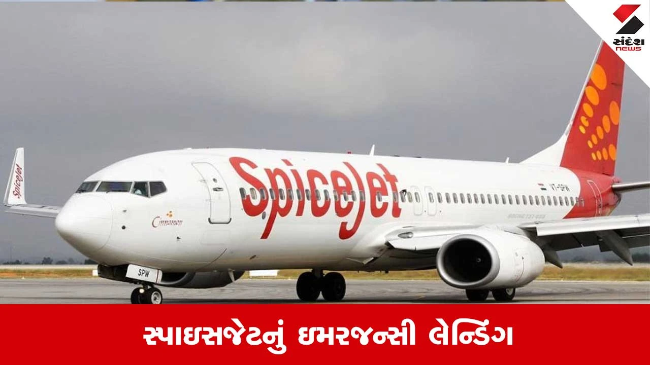 Spicejet પ્લેનમાં આગ લાગતા દિલ્હીથી લેહ જતા પ્લેનનું તાત્કાલિક ઇમરજન્સી લેન્ડિંગ કરવામાં આવ્યું.