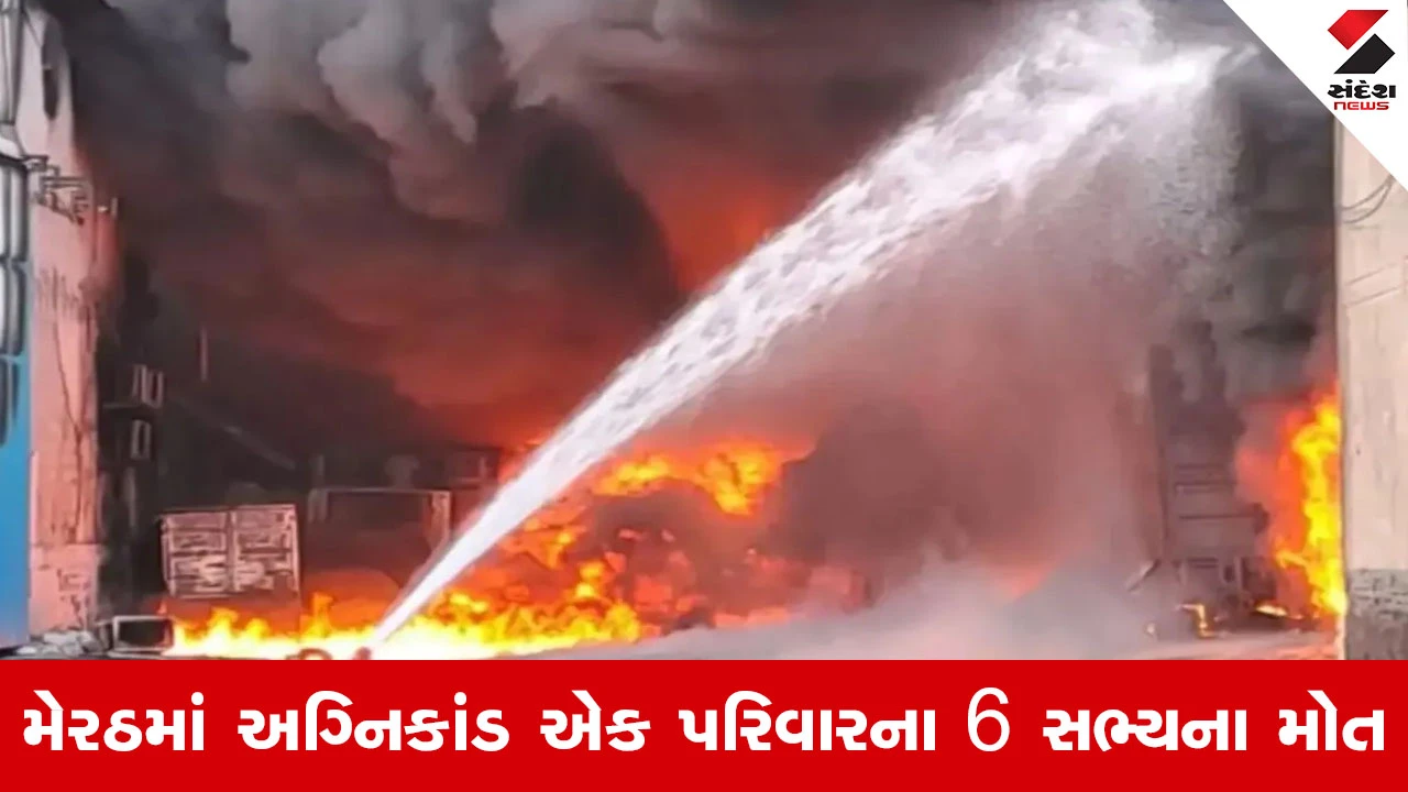 મેરઠમાં કાપડ ઉદ્યોગપતિના પરિવારના ૬ સભ્યોના મોત, જેમાં પુત્રવધૂ અને પાંચ પૌત્ર-પૌત્રીઓ જીવતા ભડથું થયા.