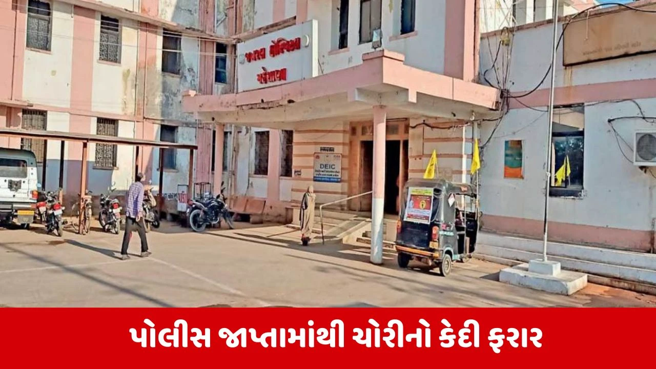 Mehsana : સિવિલ હોસ્પિટલમાંથી ચોરીના ગુનામાં પકડાયેલો કેદી થયો ફરાર 