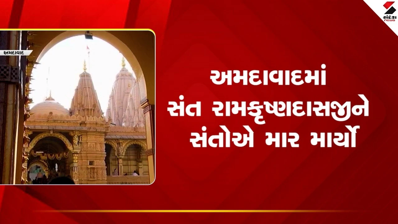 Ahmedabad News : સાધુ રામકૃષ્ણદાસની હરકત બાદ અન્ય સંતોએ માર માર્યો 