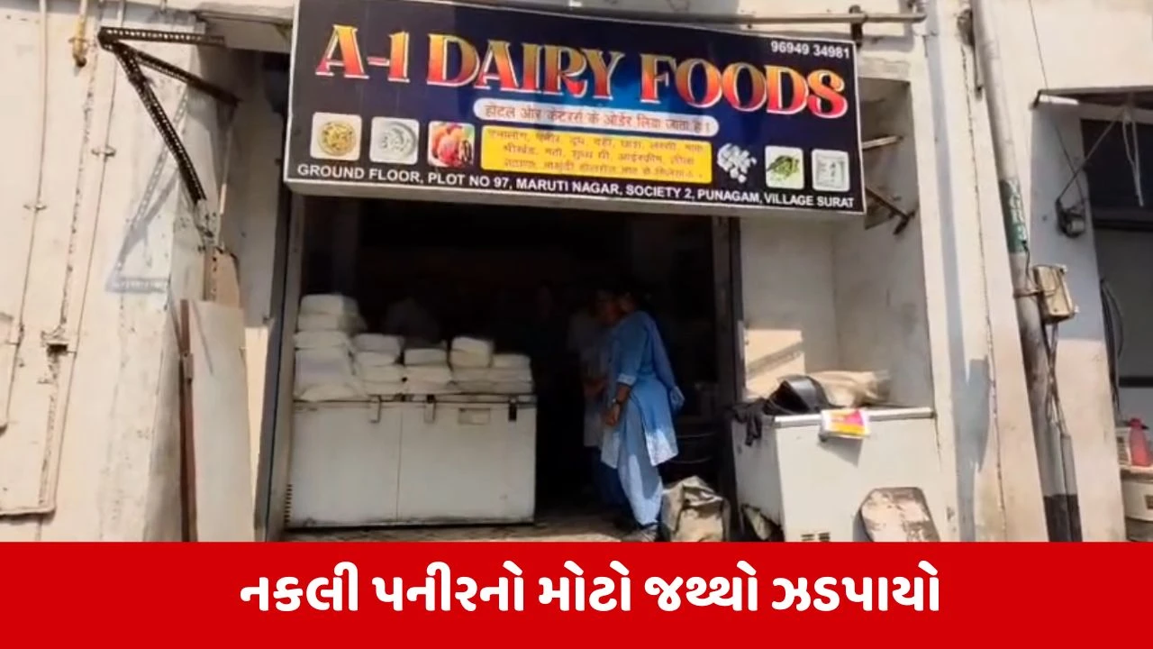 Surat : પુણા વિસ્તારમાં SOG અને ફૂડ સેફ્ટી અધિકારીની રેડ, 329 કિલો નકલી પનીર ઝડપાયું 