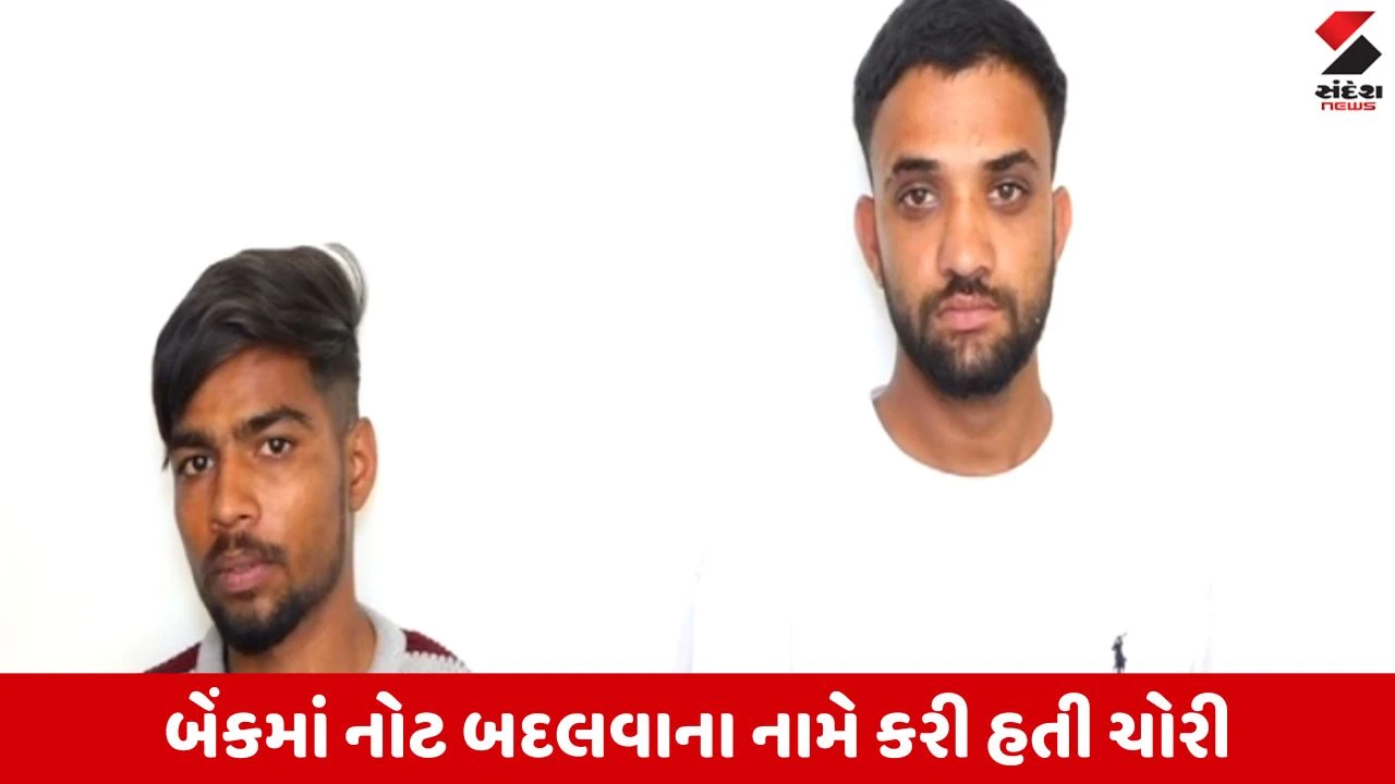 Rajkot : પાંચ બેંકમાં કેશીયરની નજર ચૂકવીને 90,000 ની ચોરી કરનારા 2 શાતિર ચોર ઝડપાયા