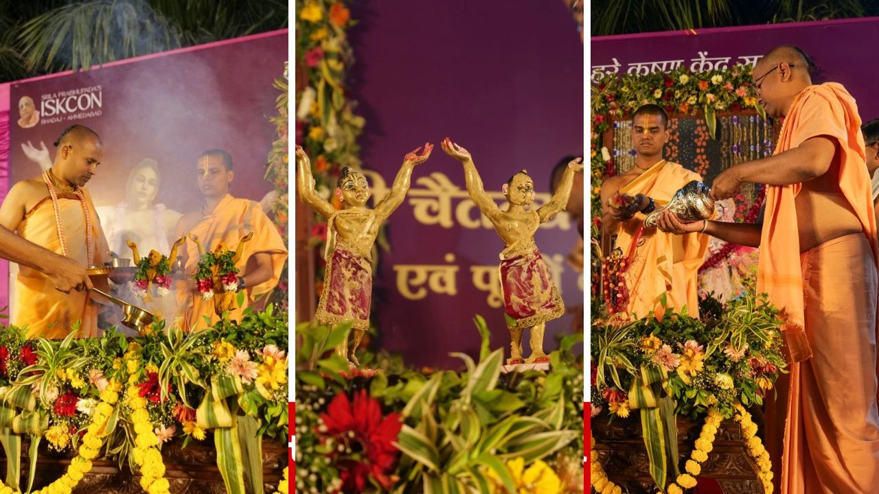 ઇસ્કોન હરે કૃષ્ણ મંદિર, ભાડજ દ્વારા શ્રી ચૈતન્ય મહોત્સવનું ભવ્ય આયોજન, જુઓ PHotos 