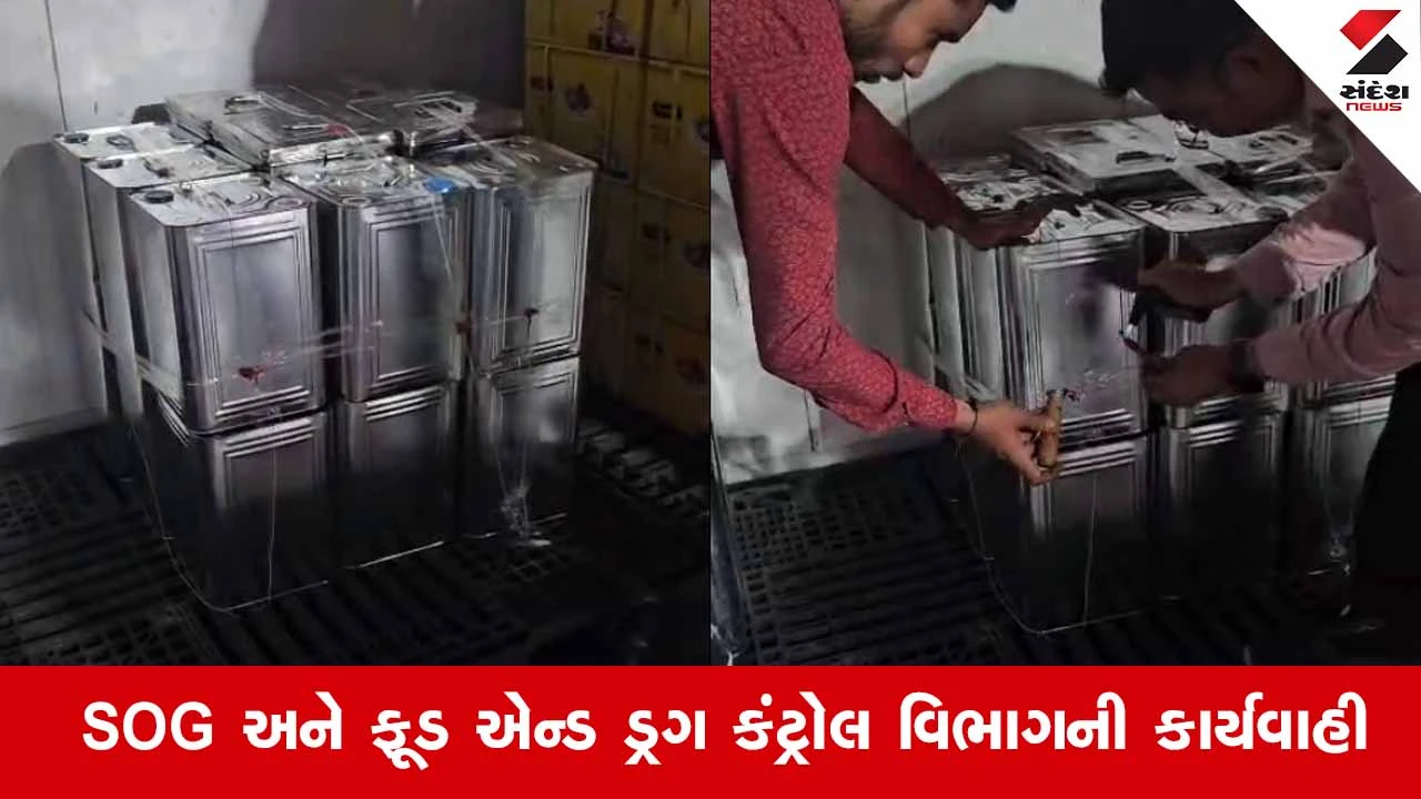 Rajkotના ગોંડલમાં ભેળસેળિયા તત્વો પર ત્રાટકી SOG: ડેરી પ્રોડક્ટના એકમમાં દરોડો પાડી લાખોનું શંકાસ્પદ ઘી જપ્ત 
