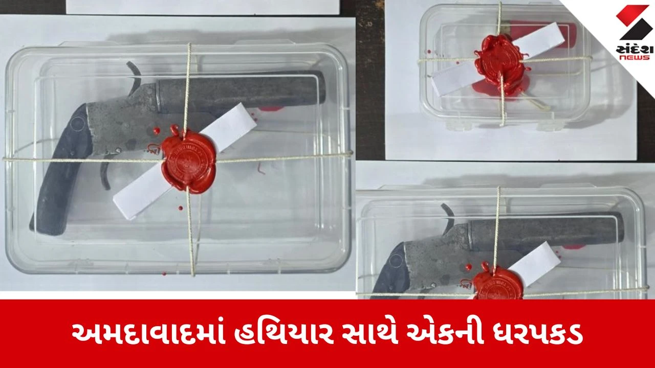 અમદાવાદ દાણીલીમડામાં LCBનો દરોડો, બેરલ માર્કેટ પાસે હથિયાર સાથે એક શખ્સ ઝડપાયો