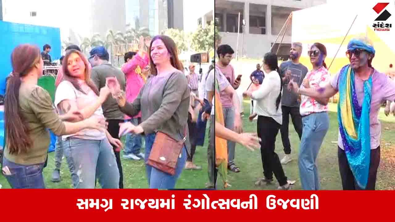 Gujarat News: રાજ્યમાં ઠેર ઠેર રંગોત્સવની ઉજવણી કરાઈ, ડીજે અને ઢોલના તાલે લોકો ધૂળેટી રમ્યા 