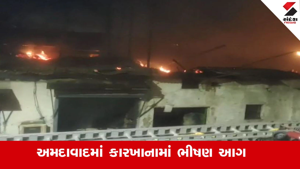 Ahmedabad News : અમદાવાદમાં શહેર કોટડા પોલીસ સ્ટેશન સામે કારખાનામાં ભીષણ આગ, 16 ફાયર ફાયટરે આગ લીધી કાબુમાં 