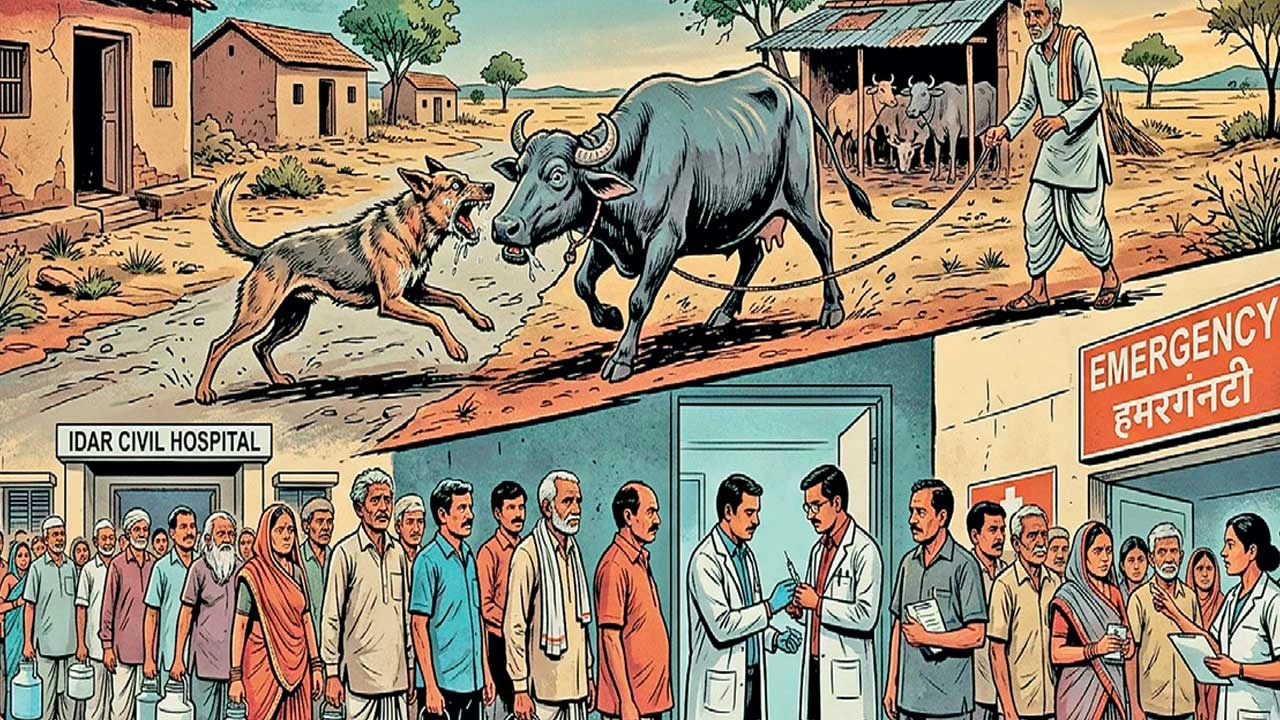 હડકવાથી ભેંસનું મોત થતા દૂધ પીનારા લોકોમાં ફફડાટ; 20 લોકોએ હડકવા વિરોધી રસી લીધી.