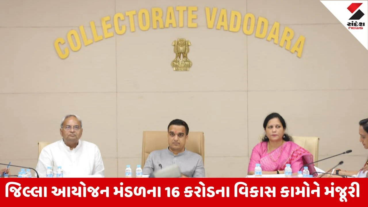 Vadodara : વિકાસના કામો ગુણવત્તાયુક્ત અને નિયત સમય મર્યાદામાં પૂર્ણ થાય એ બાબત ઉપર ભાર મુકતા Dy.CM હર્ષ સંઘવી 