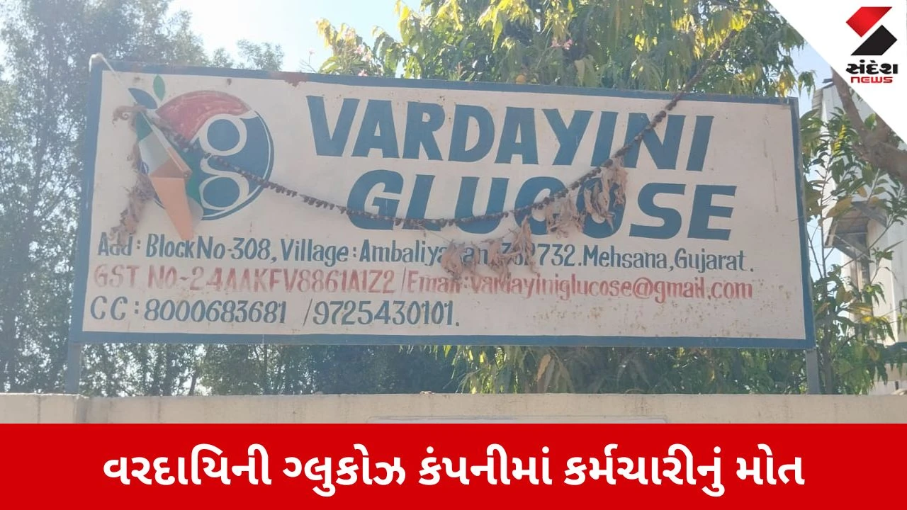 Mahesana News: આંબલીયાસણની વરદાયિની ગ્લુકોઝ કંપનીમાં કર્મચારીનું પડી જવાથી મોત 
