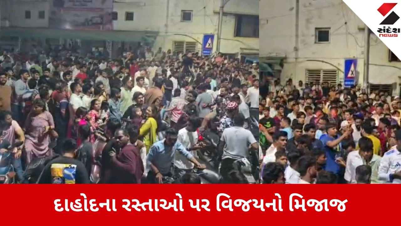 Dahod: વર્લ્ડ કપમાં ભારતનો વિજય, દાહોદમાં ક્રિકેટ ચાહકોનો ભારે ઉત્સાહ, મોડી રાત સુધી જશ્નનો માહોલ 