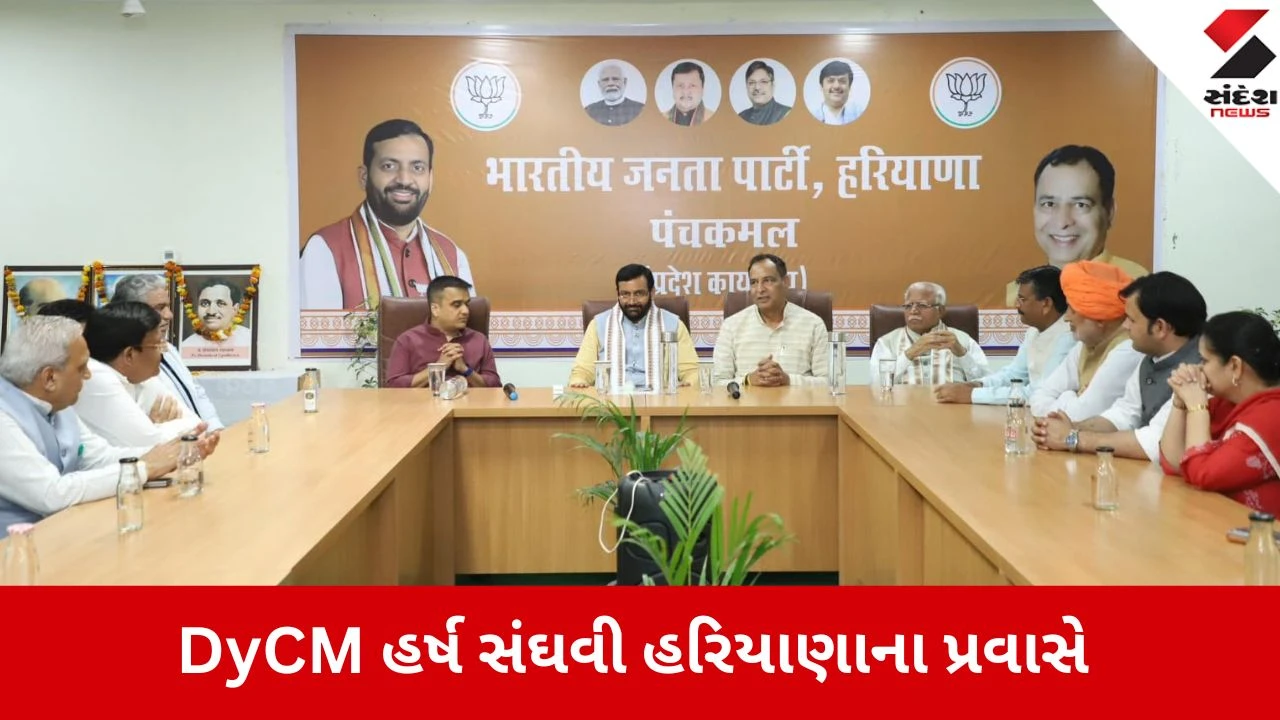 Gandhinagar: હરિયાણાના પ્રવાસે હર્ષ સંઘવી, મુખ્યમંત્રી સૈની સાથે રણનીતિ પર ચર્ચા 