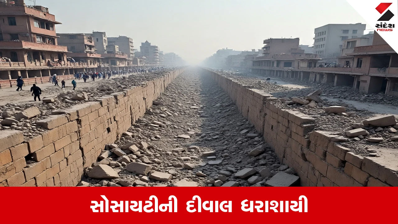 ગુરૂગ્રામ: હરિયાણામાં સોસાયટીની દિવાલ પડતાં 9 મજૂરોના મોત, અફરાતફરી.