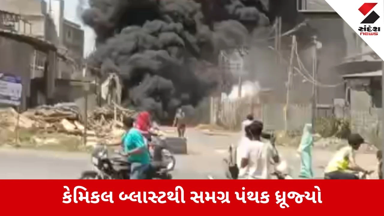 Surat : એથર કંપનીમાં આગનો મુદ્દો, કેમિકલ વેરહાઉસમાં થયો હતો બ્લાસ્ટ, 4 કલાકની જહેમત બાદ આગ કાબુમાં
