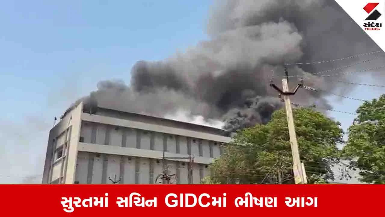 Surat News: સચીન GIDCમાં ખાનગી કંપનીમાં લાગેલી આગ બેકાબૂ, પાંચ કિ.મી દૂરથી ધુમાડાના ગોટેગોટા દેખાયા 