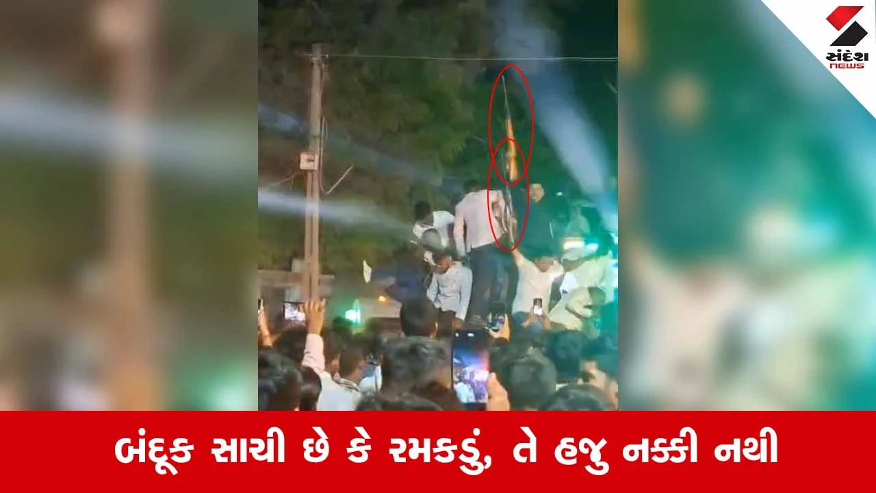 Vadodaraના પાદરાના ઉમરાયામાં લગ્ન પ્રસંગે કાયદાના ધજાગરા: હવામાં બંદૂક લહેરાવતા યુવકોનો વીડિયો વાયરલ