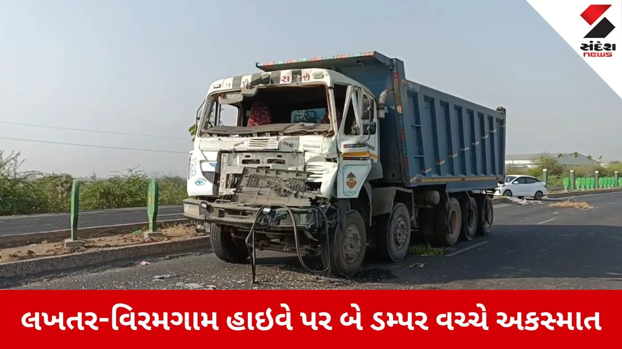 Surendranagar News: લખતર-વિરમગામ હાઇવે પર બે ડમ્પર વચ્ચે અકસ્માત, ગાયને બચાવવા જતાં સર્જાઈ ઘટના 