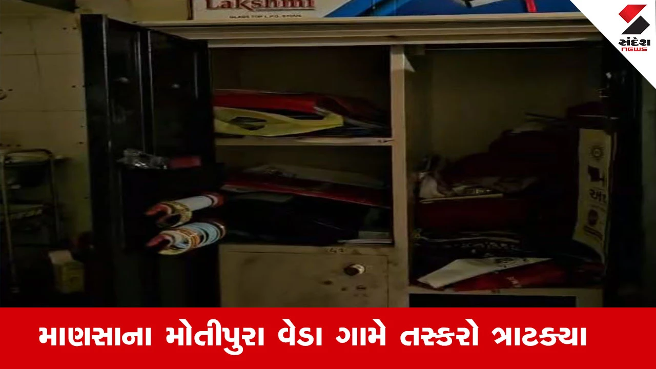 Gandhinagar News : માણસાના મોતીપુરા વેડા ગામે તસ્કરો 36 લાખથી વધુની ચોરી કરી ફરાર, પોલીસનો કાફલો ઘટના સ્થળે