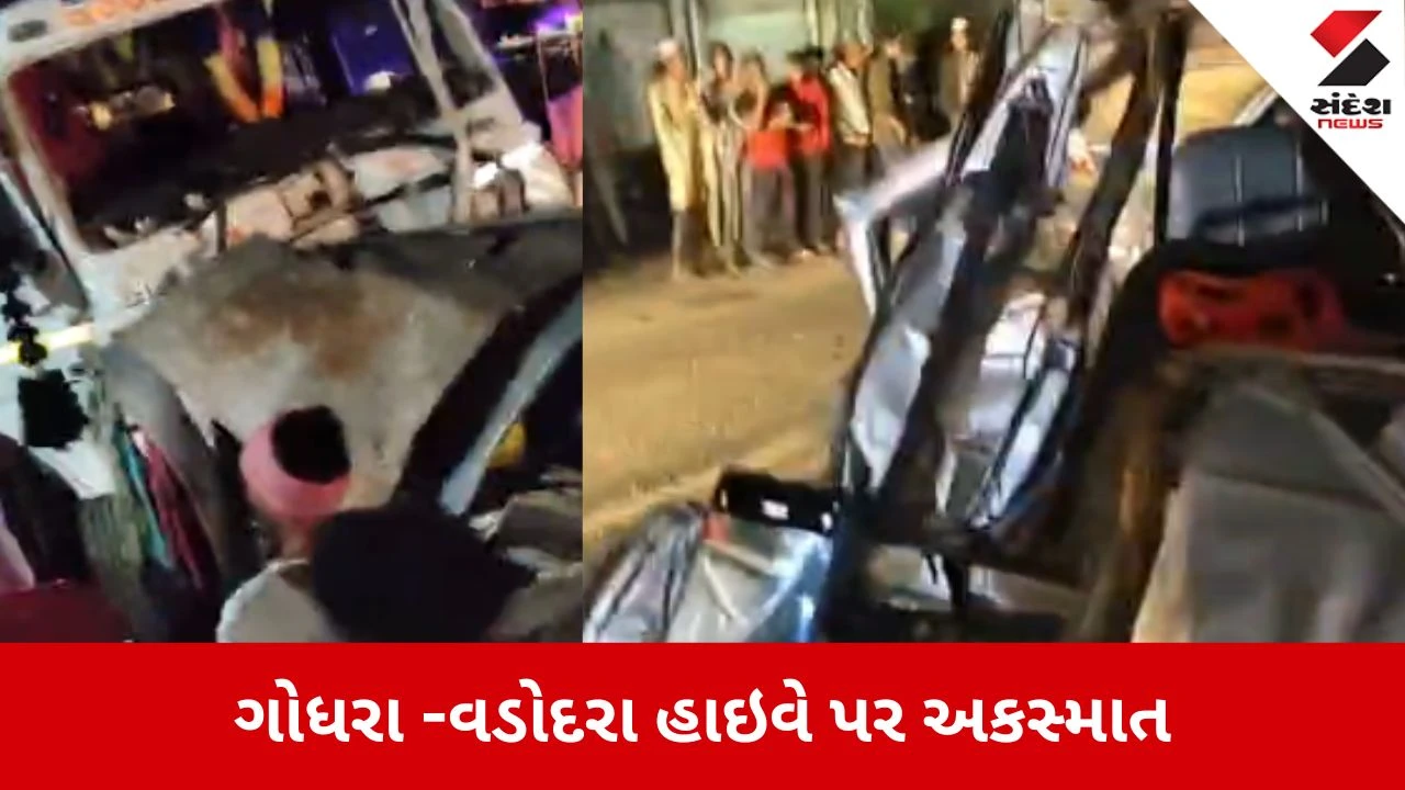 વેજલપુર પાસે ટ્રક અને કારની જોરદાર ટક્કર, અકસ્માત બાદ ટ્રક દુકાનમાં ઘુસી ગઈ.