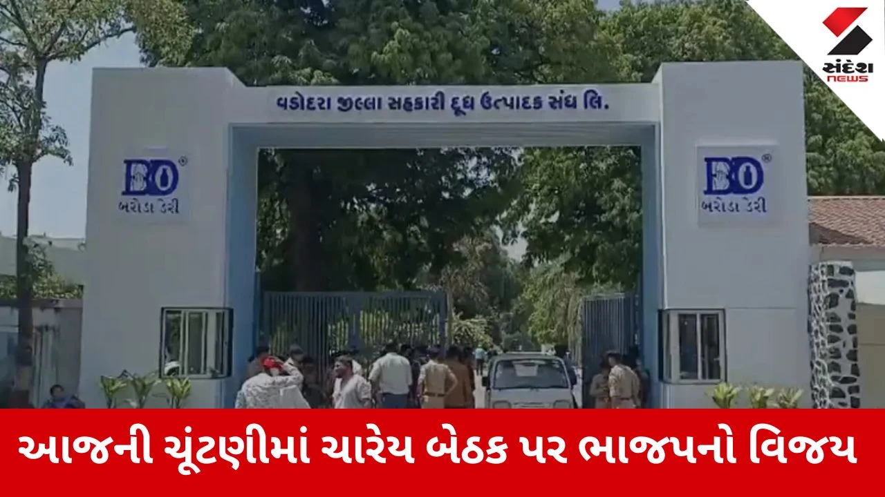 Vadodara News : બરોડા ડેરી પર ભાજપની સંપૂર્ણ બહુમતી, તમામ 13 બેઠકો પર ભાજપનો વિજય