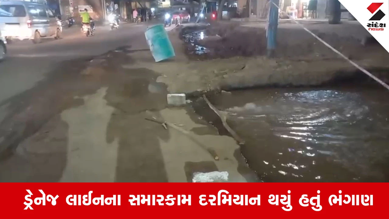 Navsari News: ટેક્નિકલ સ્કૂલ પાસે પીવાની લાઈનમાં મોટું ભંગાણ, હજારો લિટર પાણીનો વેડફાટ